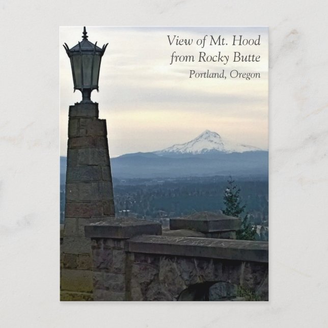 Carte Postale Mt Hood de Rocky Butte, Portland, Oregon (Devant)