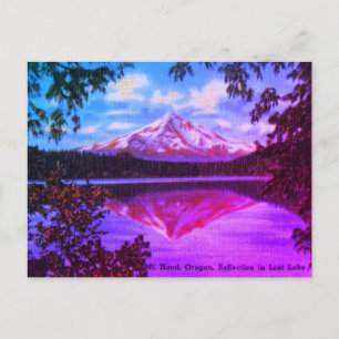 Carte Postale Mt Hood, Oregon Crystal Clear Lac perdu