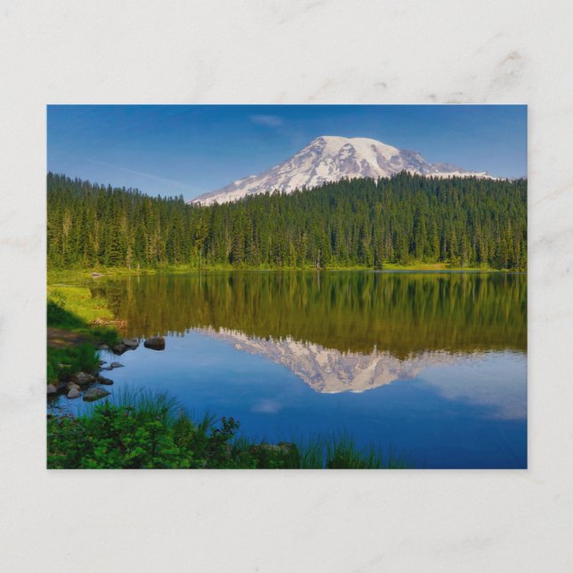 Carte Postale Mt. Rainier et Reflection Lake (Devant)