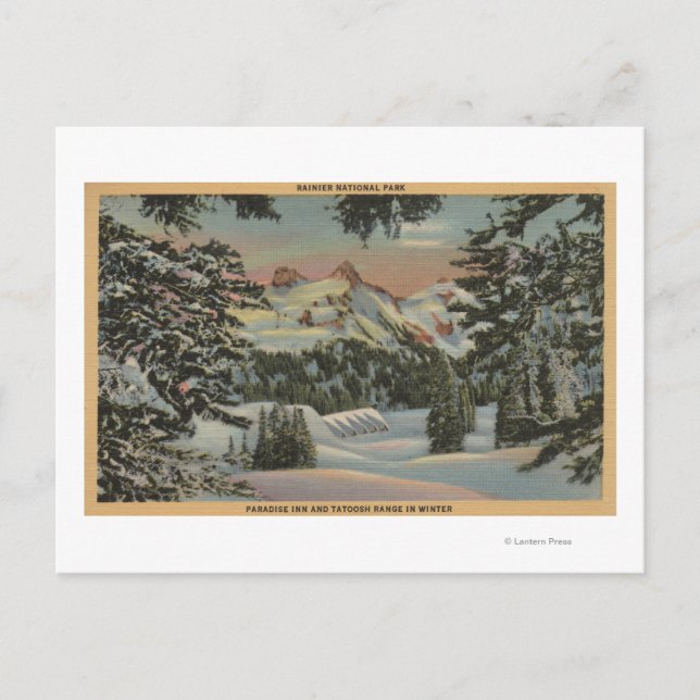 Carte Postale Mt. Rainier, WA - Paradise Inn & Tatoosh Range (Devant)