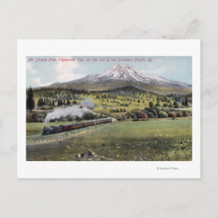 Carte Postale Mt Shasta et Southern Pacific Rail