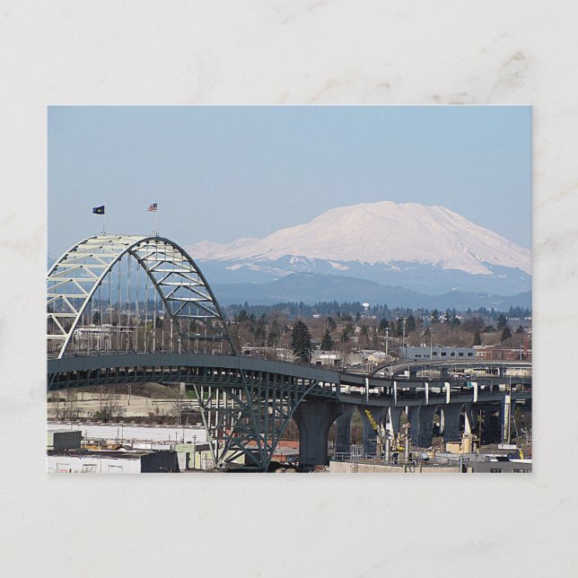 Carte postale Mt St Helens & Fremont Bridge (Devant)