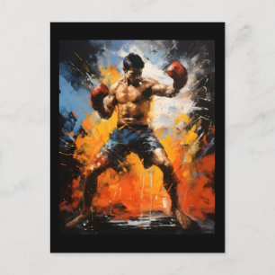 Carte Postale Muay Thai Martial Arts Boxer Combat Sport