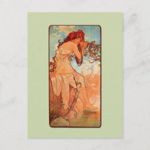 Carte postale Mucha Art Nouveau Summer