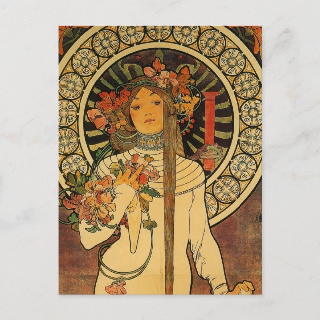 Carte Postale Mucha La Trappistine (Devant)