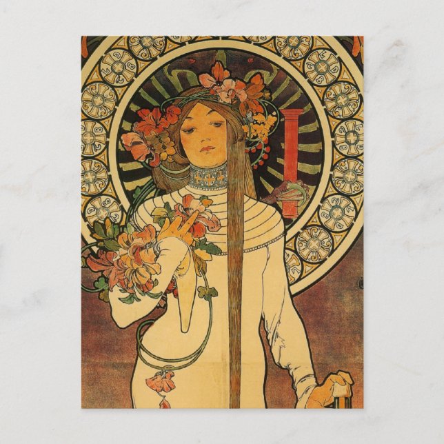Carte Postale Mucha La Trappistine (Devant)