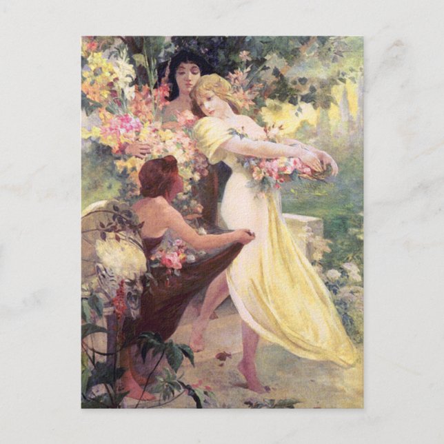 Carte Postale Mucha Postcard:  Spirit of Spring (Devant)