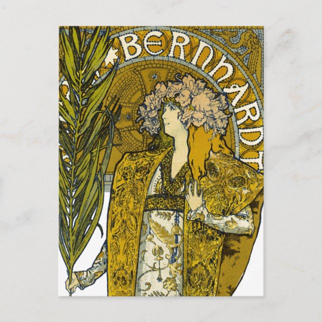 Carte Postale Mucha - Sarah Bernhardt - Gismonda (Devant)