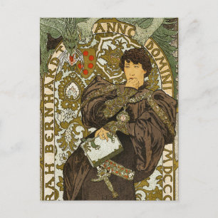 Carte Postale Mucha - Théâtre - Lorenzaccio - Art Nouveau