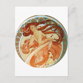 Carte Postale Mucha Woman