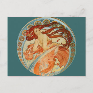 Carte Postale Mucha Woman
