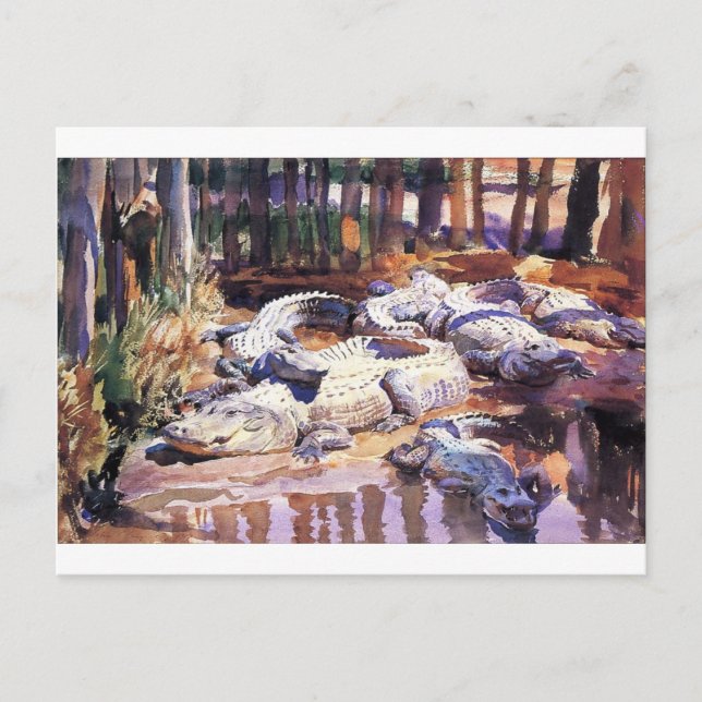Carte Postale Muddy Alligators par John Singer Sargent (Devant)
