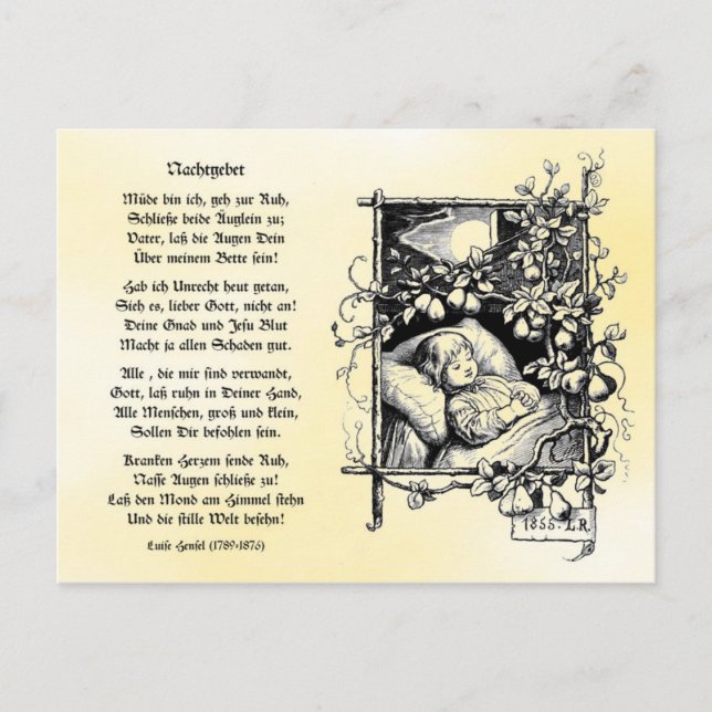 Carte Postale Müder bin ich geh zur Ruh (Devant)