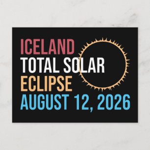 Carte Postale Mug éclipse solaire totale d'Islande 12 août 2026