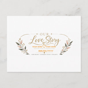 Carte Postale Mug Notre Histoire d'Amour Personnalisée - Noms de
