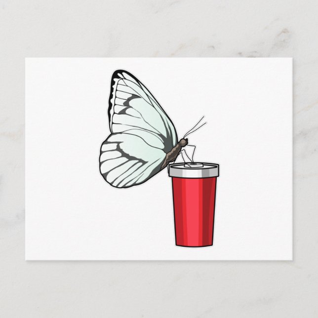 Carte Postale Mug Papillon (Devant)