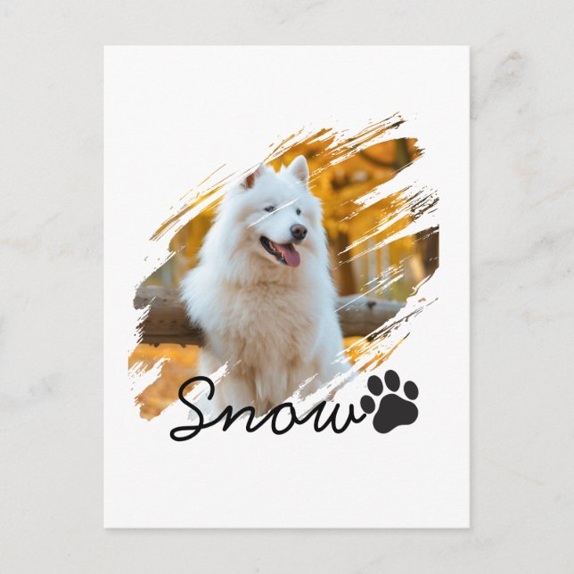 Carte Postale Mug personnalisé avec photo et nom d'animal de com (Devant)