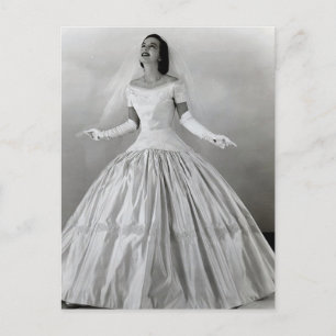 Carte Postale Mugs de photographie de mariée vintage charmants, 