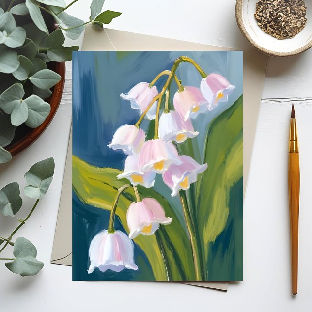 Carte Postale Muguet | Fleur Peinte Aquarelle (Créateur téléchargé)