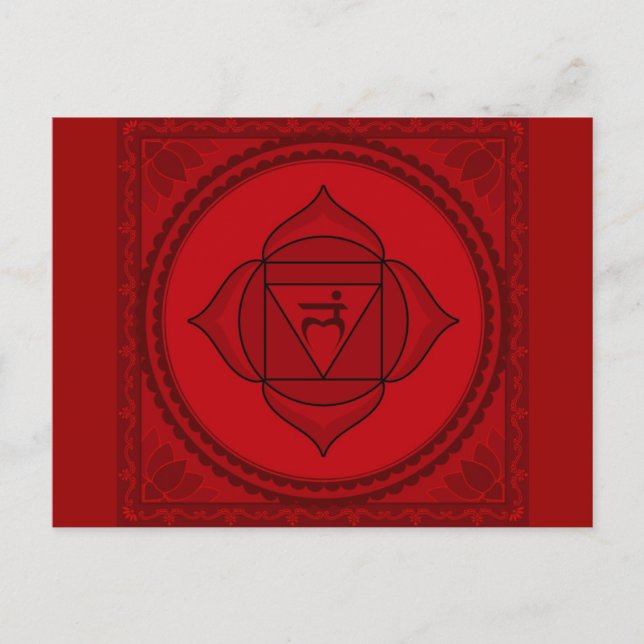 Carte Postale muladhara or root chakra Postcard (Devant)