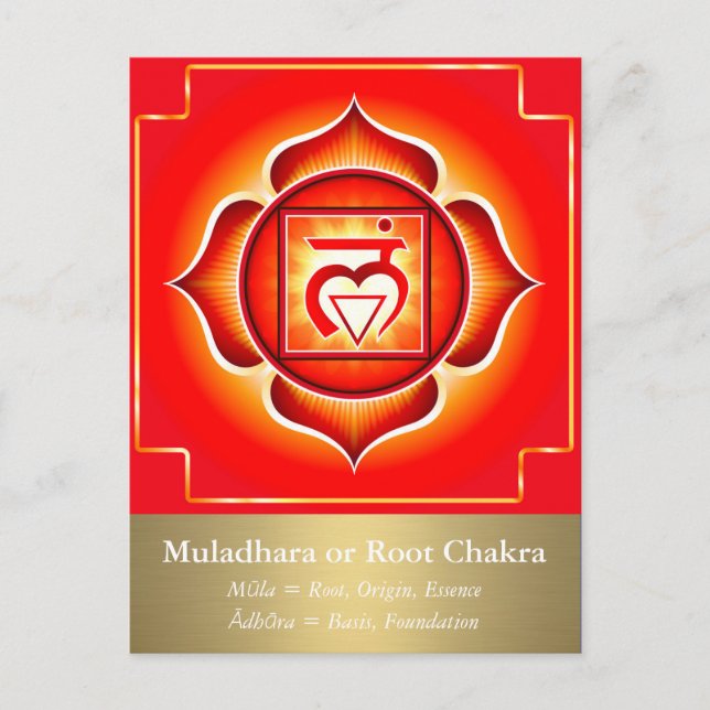 Carte postale Muladhara ou Root Chakra (Devant)
