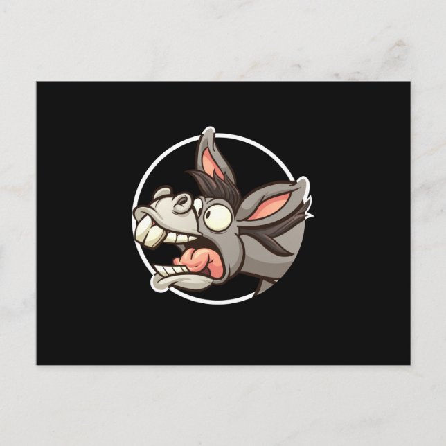 Carte Postale Mule Drôle Donkey (Devant)