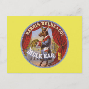 Carte Postale Mule Ear Tabac Étiquette