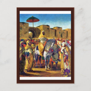 Carte Postale Muley Abder Rahman Entouré De Ses Gardiens Du Corp