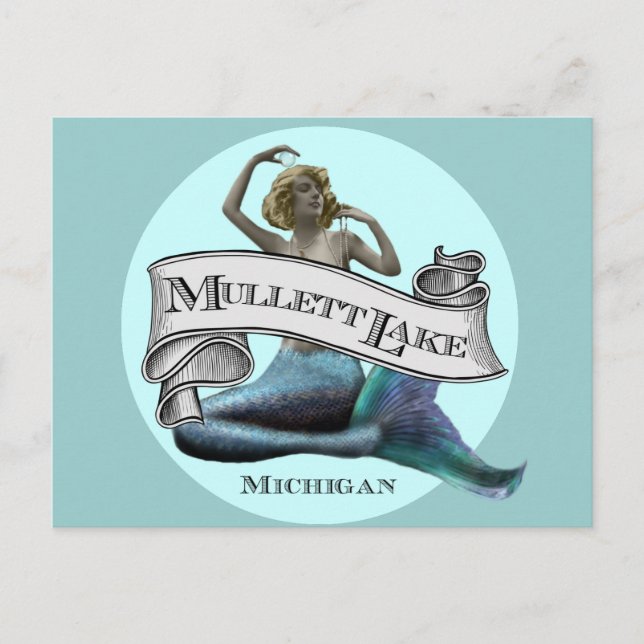 Carte Postale Mullett Lake Mermaid (Devant)