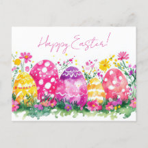 Carte postale multicolore d'Aquarell Oster avec oe