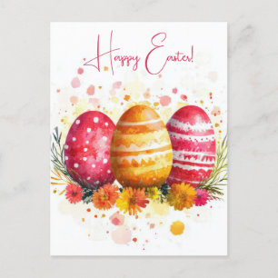 Carte postale multicolore d'Aquarell Oster avec oe