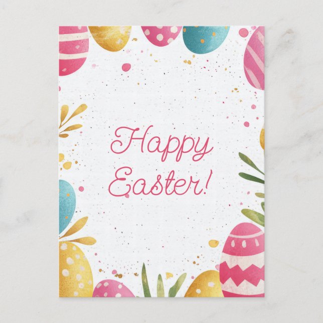 Carte postale multicolore d'Aquarell Oster avec oe (Devant)