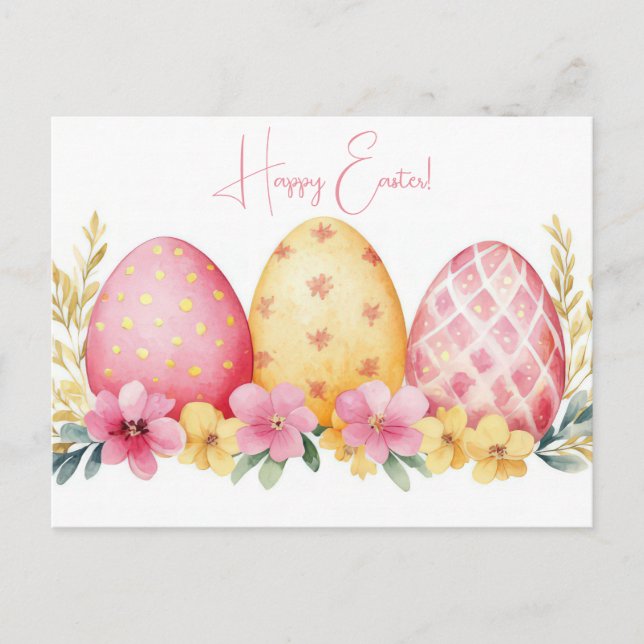 Carte postale multicolore d'Aquarell Oster avec oe (Devant)