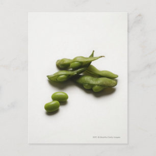 Carte Postale multiples haricots vert edamame avec pois cassés
