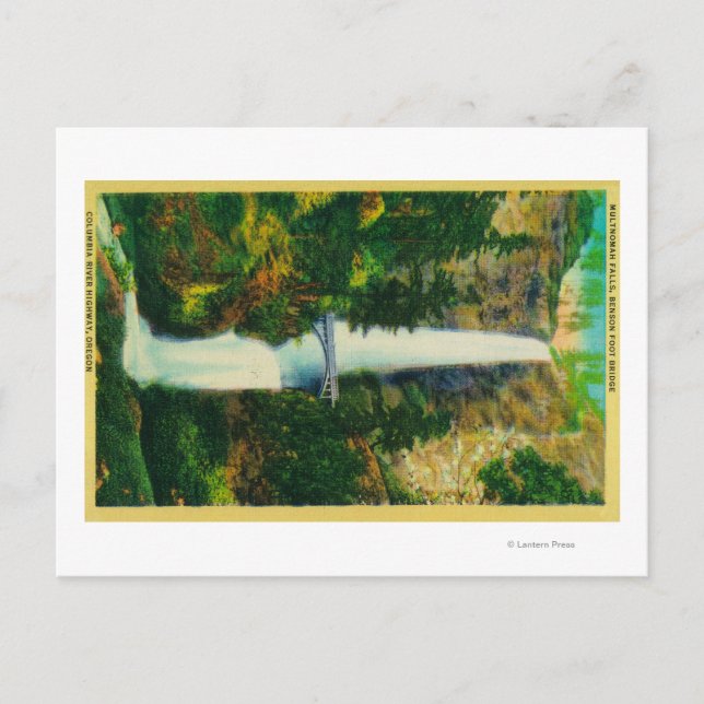 Carte Postale Multnomah Falls et Benson Foot Bridge (Devant)