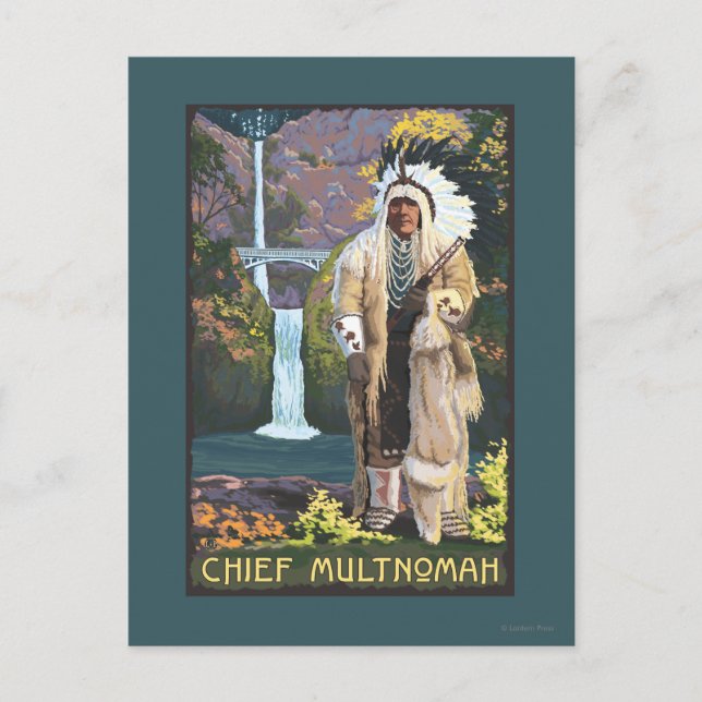Carte Postale Multnomah Falls, OregonChef Multnomah (Devant)