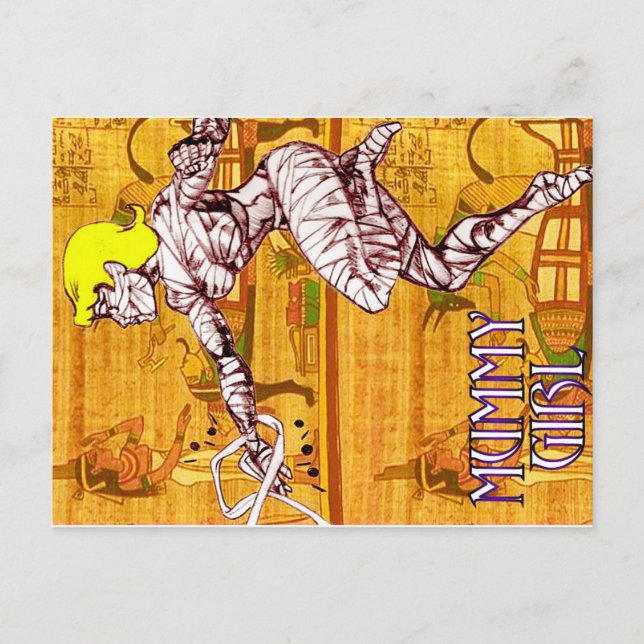 Carte Postale Mummy Girl Macabre Maîtresse du Mystère (Devant)