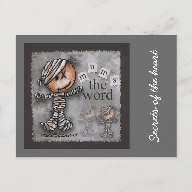 Carte Postale Mummy primitive Mums le mot (Devant)