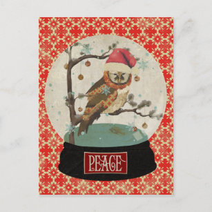 Carte postale Mums Owl Snowglobe