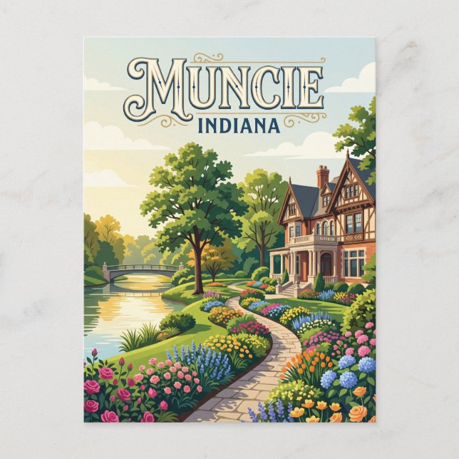 Carte Postale Muncie, Indiana (Devant)