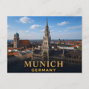Carte Postale Munich Allemagne Destination de voyage Bavaroise