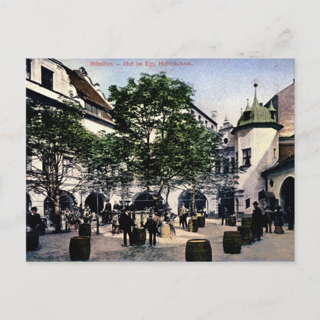 Carte Postale Munich, Allemagne, Hofbrauhaus, Vintage (Devant)