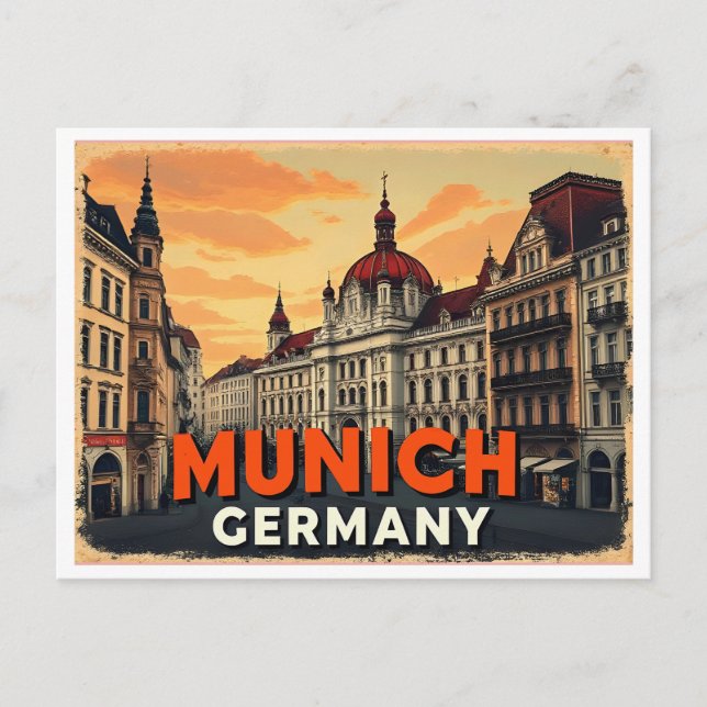 CARTE POSTALE MUNICH ALLEMAGNE VINTAGE (Devant)