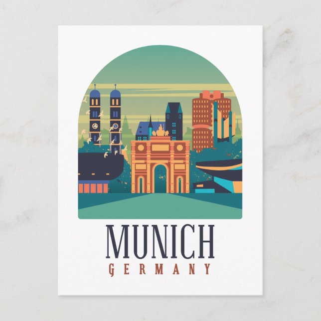 Carte Postale Munich Allemagne Vintage (Devant)