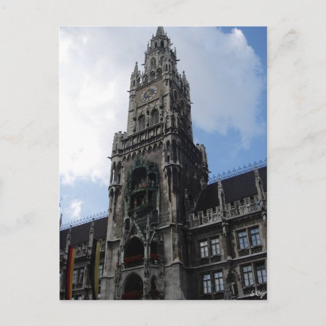 Carte Postale Munich Clock Tower Marienplatz (Devant)