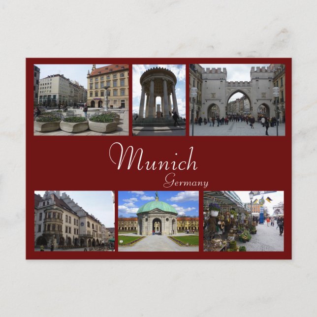 Carte Postale Munich Collage (Devant)