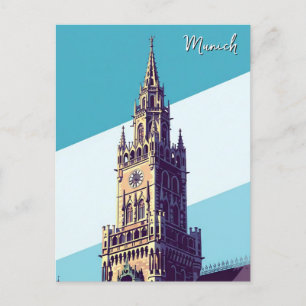 Carte Postale Munich Marienplatz Allemagne