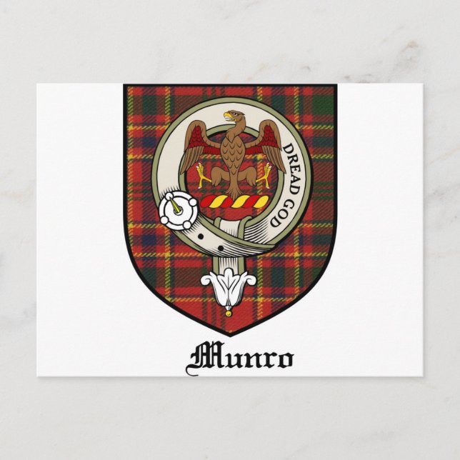 Carte Postale Munro Clan Crest Badge Tartan (Devant)