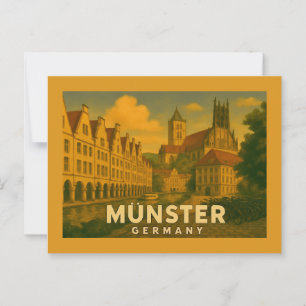 Carte Postale Münster Allemagne Ville Art