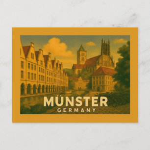 Carte Postale Münster Allemagne Ville Art